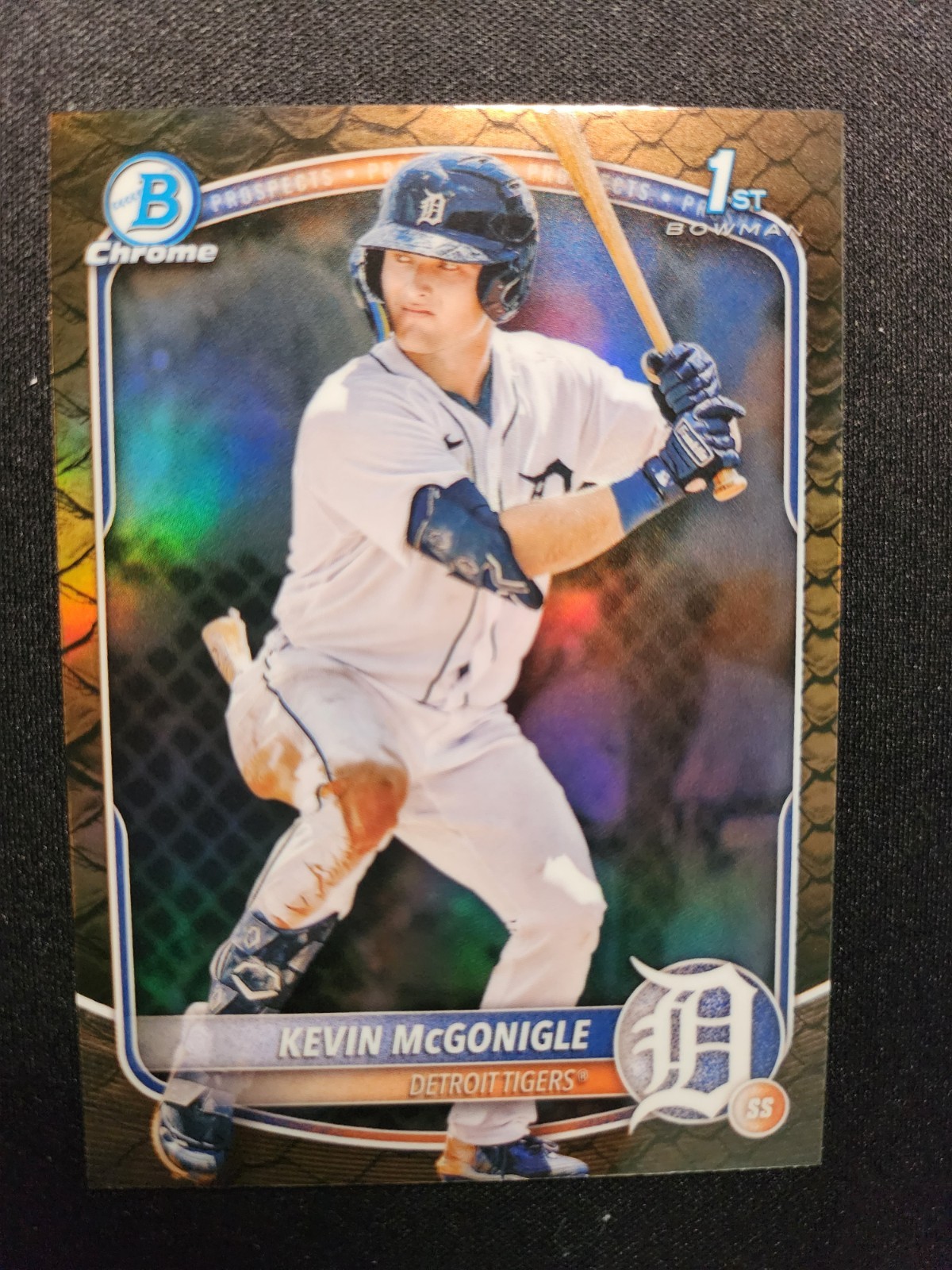 2025 Bowman Baseball Kevin McGonigle 1st Bowman Chrome REPTILIAN BCP-79 TIGERS