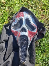 Ghost Face Rhinestone Bling Diamond Bedazzled Scream Mask