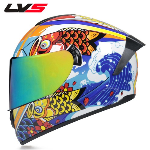 DOT Full Face Motorcycle Helmet Dual Visor Motocross Racing Cruiser Biker Helmet - Foto 3 di 27