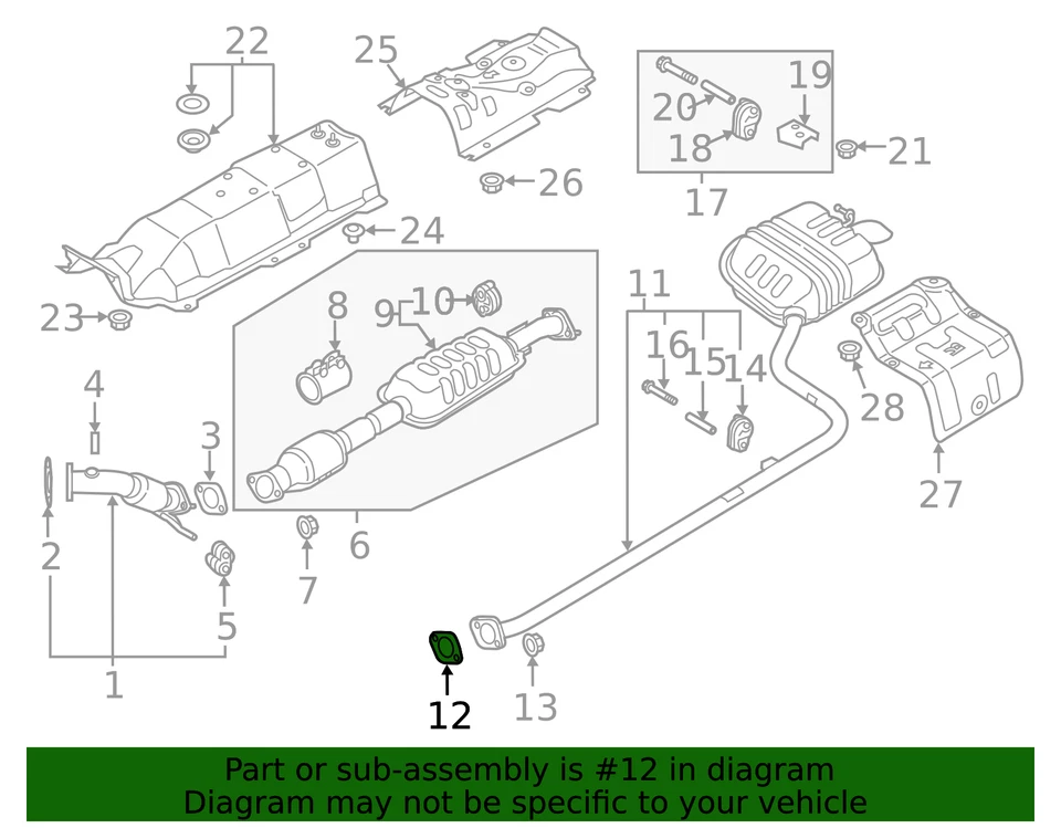 起亚正品排气管垫圈 287512T000 适合 Optima Cadenza K5 Sorento Sedona — 第 3/3 张图片