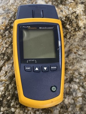 Fluke Networks MicroScanner2 Network Cable Tester Ethernet Cat5 Cat6 With Case