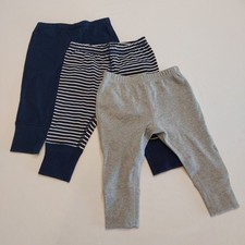 NWT Hanna Andersson Moon  Back Organic Cotton JOGGERS 3-Pack 60 3-6mos