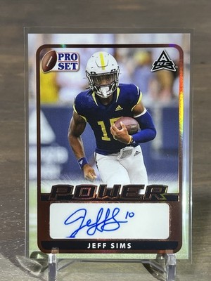 2021 Leaf Pro Set Power Jeff Sims Bronze Foil Auto #BA-JS1 Arizona State QB