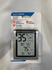 Acurite 00613A1 Battery Indoor Temperature/ Humidity Monitor Display Read Desc