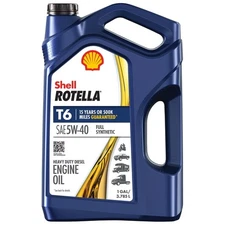 2 Pack Shell Rotella T6 Full Synthetic 5W-40 Diesel Engine Oil, 1 Gallon