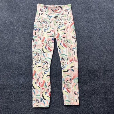 Athleta Ultimate Stash II Capri Leggings Womens XXS Floral Pockets Yoga Running