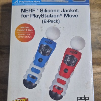 NERF Silicone Protective Shell Skin for PlayStation Move 2-Pack Red Blue