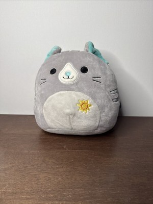 Squishmallows Selly Scottish Fold Cat 5'' Plush Gray Blue Sun NWT HTF Rare
