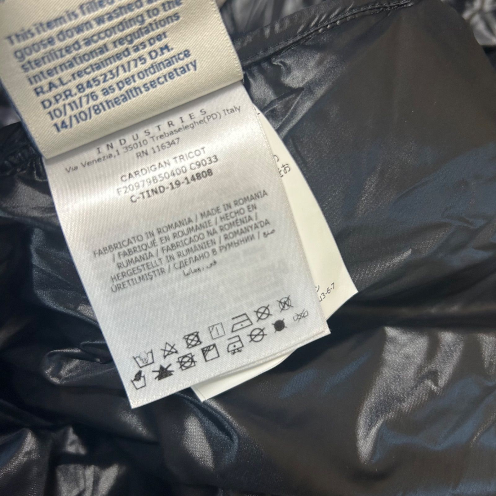 with tag MONCLER Down Nylon Parka Navy S thumbnail 9