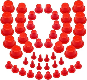 50 Pcs Automotive Cap Plugs Kit 0.11" to 0.53" Plastic Tapered Wide Thick Flange - Picture 1 of 6