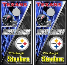 houston steelers 402 cornhole board vinyl wraps