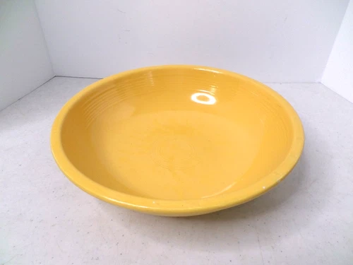 Vintage Homer Laughlin Fiesta 11-3/8” Yellow Fruit Bowl Fiestaware Serving