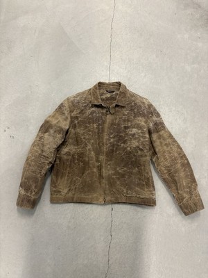 Barbour Brown Waxed  Jacket Men s M Full Zip Button Logo Outdoor Casual