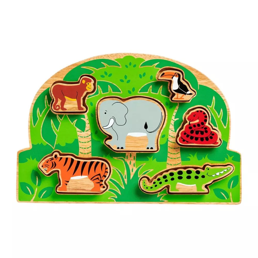 Puzzle à forme animaux de la jungle pour développer la concentration enfant