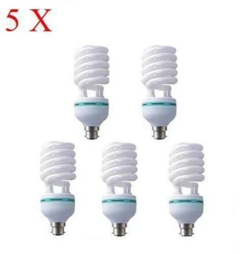 5X 18W 6400K CFL LIGHTBULB DAYLIGHT BULB B22 BAYONET ENERGY SAVER BULB NEW - Image 2 of 2