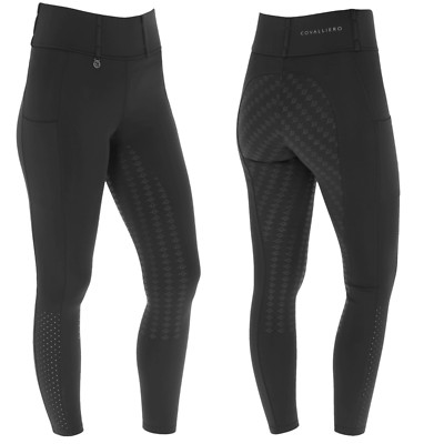 Covalliero Riding Tight Compression Damen Reitleggings Vollgrip black FS 2025
