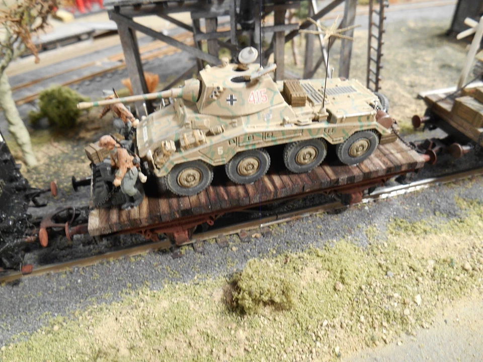 HO Roco Minitanks 6th Panzer Army Train Railway 4 Cars #A1993 Custom Detailed - Image 2 of 4