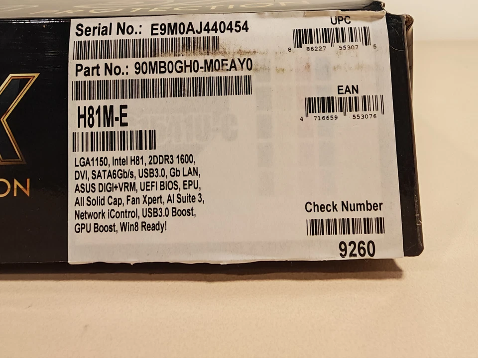 Carte mère ASUS H81M-E SOCKET 1150 MATX neuve - Immagine 3 di 4
