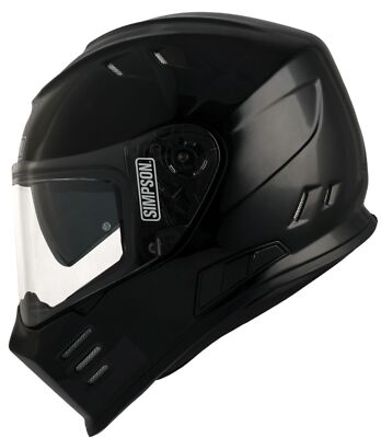 SIMPSON Integralhelm VENOM schwarz metallic Sonnenblende Gr. XS 53/54