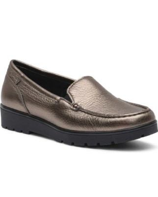 New  ARA Taiga Metallic Dewitt Leather Platform Loafer Shoes Size US9.5/UK7