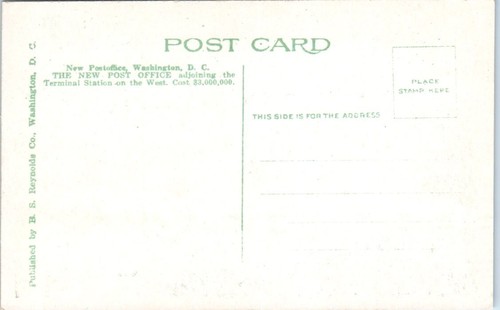POST OFFICE Washington D.C. unused - Postcard - Picture 2 of 2