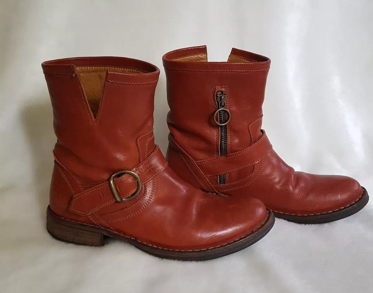 Exc FIORENTINI + BAKER Rust Red Eli Boots 36 7 6.5 6 1/2  display picture 3