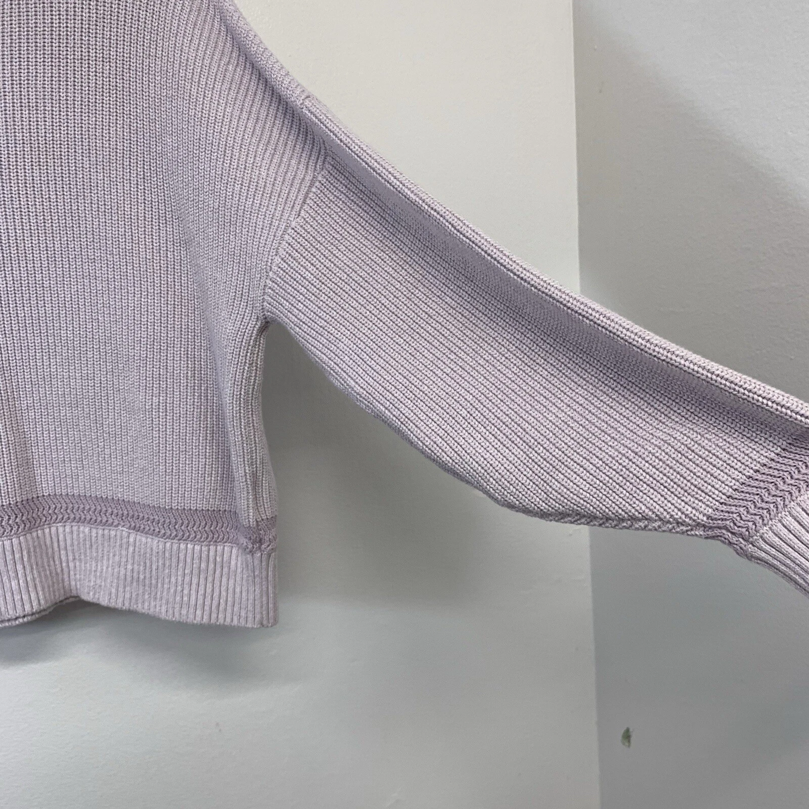 sweaty-betty chunky oversize boxy long sleeve all cotton sweater