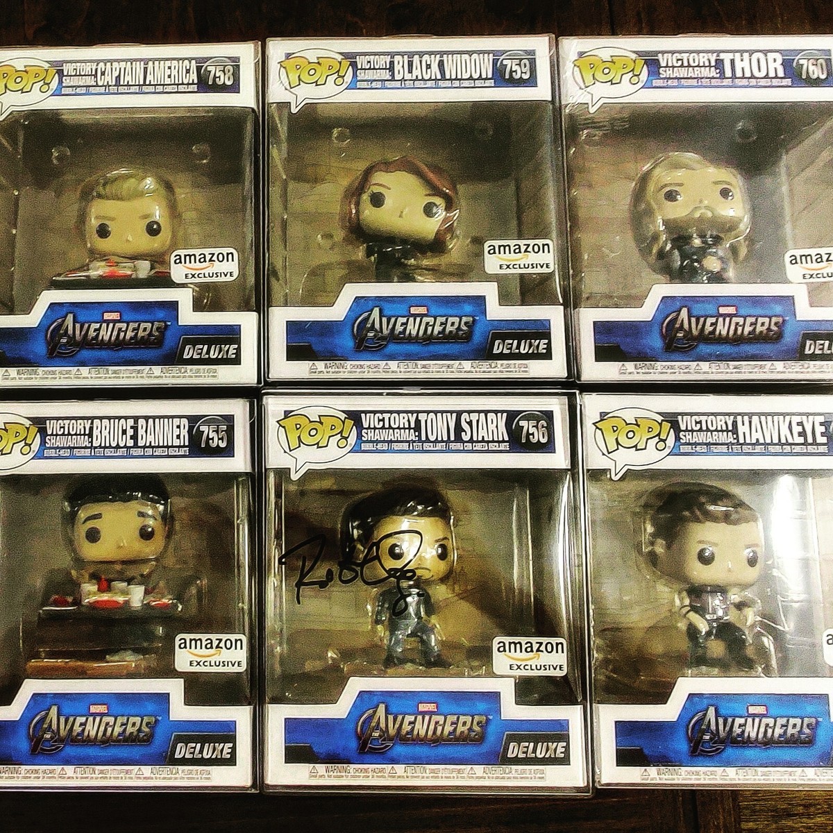 Robert Downey Jr Signed Victory Shawarma Set Funko Pop Amazon