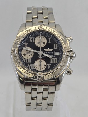 Breitling Chrono Cockpit A13358 Black Face Watch - 39mm