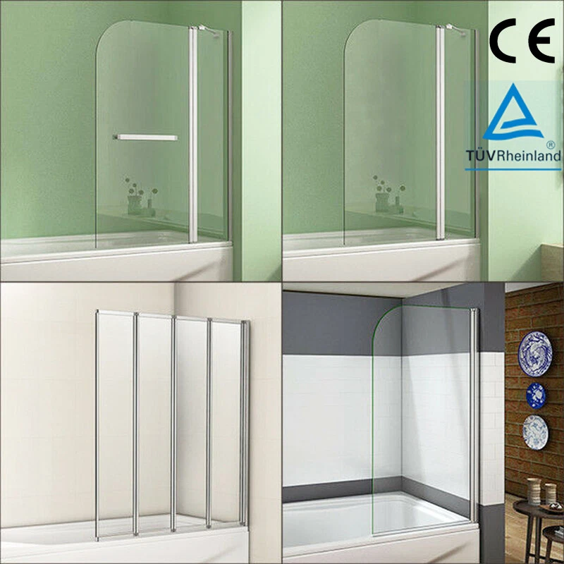 AICA Single/Double Pivot 1/2/4/5 Folds Shower Bath Screen Over Glass Door Panel