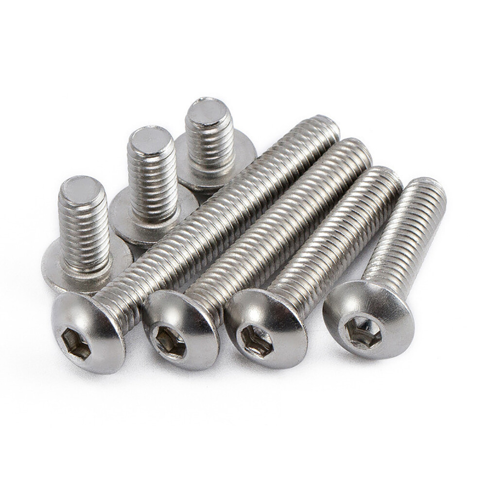 XRXYMQ M8 Schrauben 15 Stück - Edelstahl A2 V2A Flachkopfschrauben