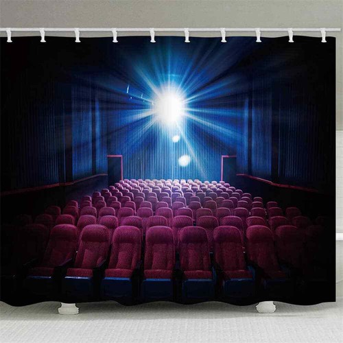 Blu-ray for Cinema 3D Shower Curtain Waterproof Fabric Bathroom Decoration - Picture 6 of 9