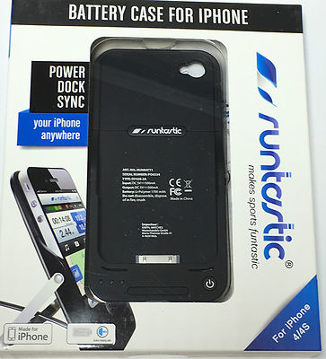 RUNTASTIC BATTERY CASE iPHONE 4S ZUSATZAKKU NEU RUNBAT1 Akku