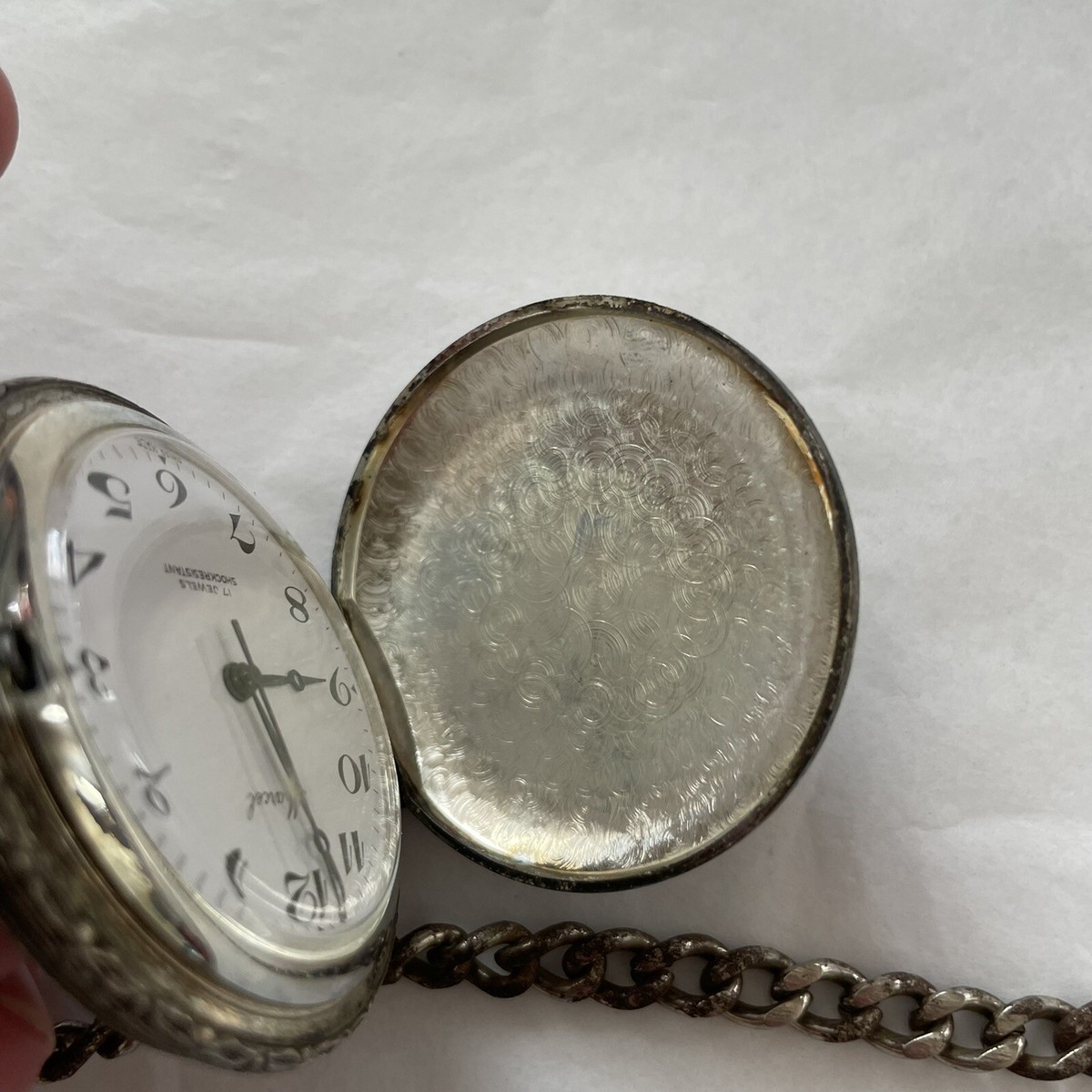 vintage pocket watch chain Marcel 17 Jewels Shockresistant windable Swiss  made