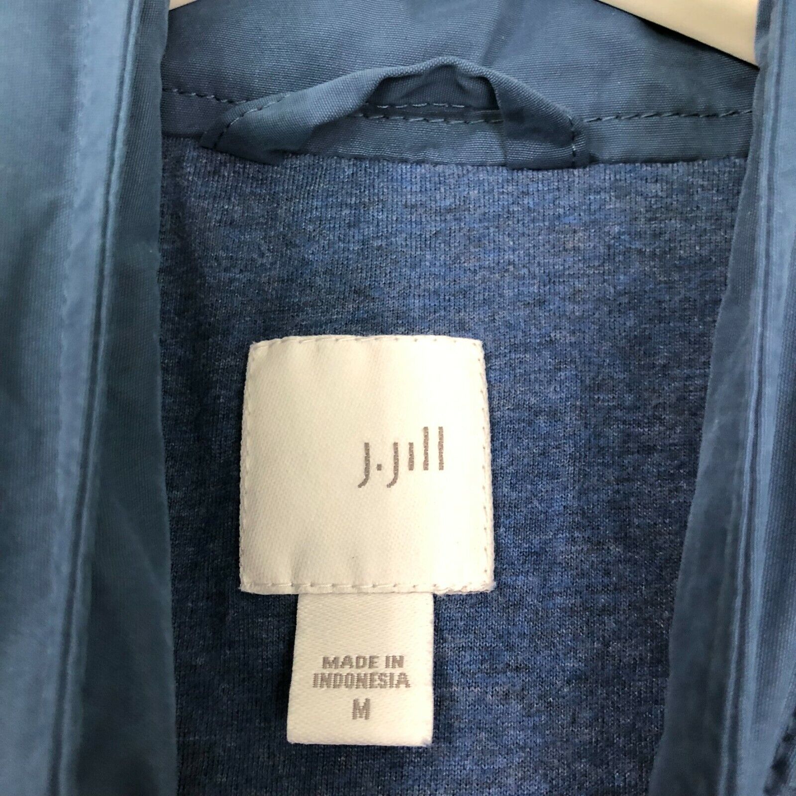 J.jill jacket blue size medium hooded cinched wai… - image 3