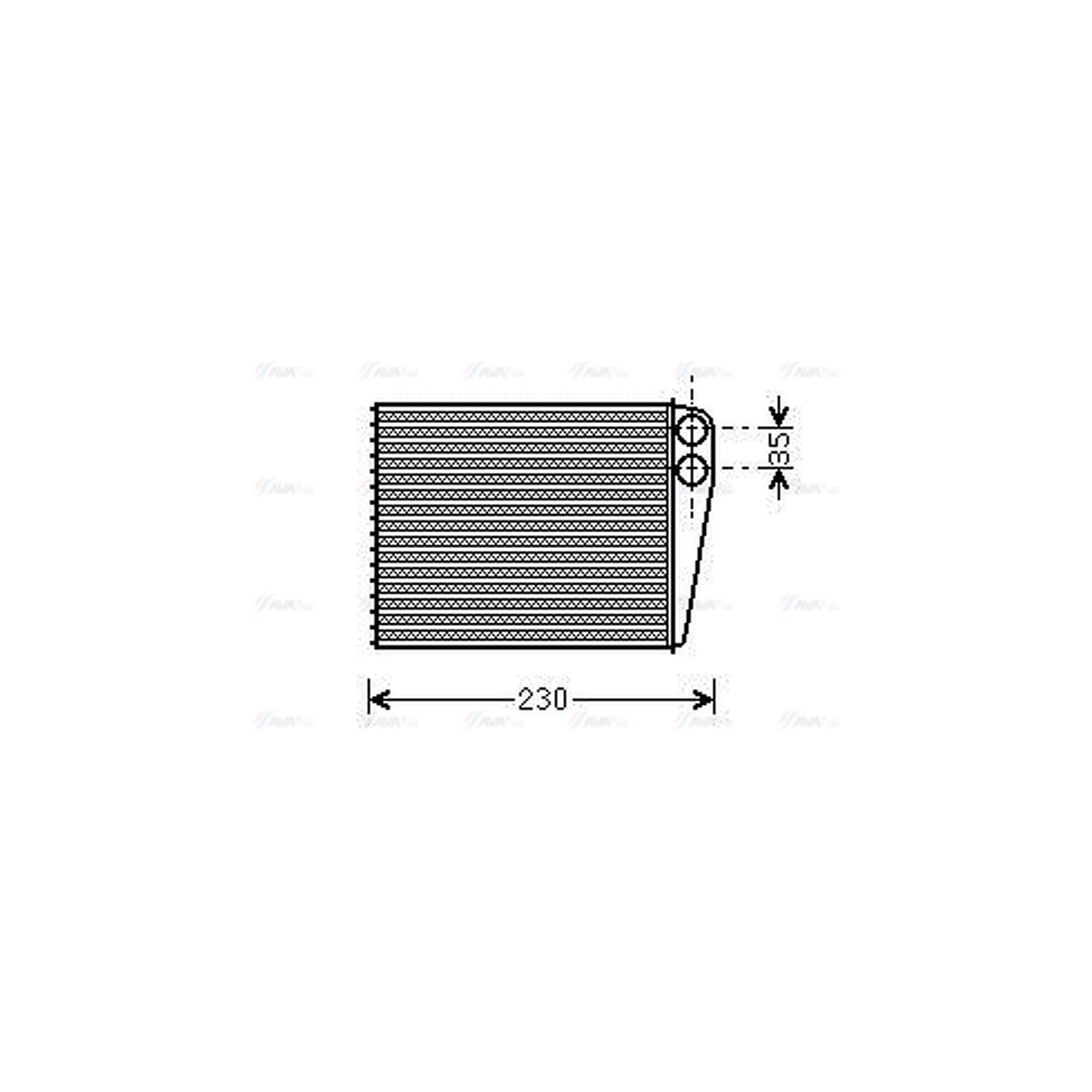 Heat Exchanger MSA6465 AVA Exchanger Interior 1698300761 1698300661 3.422.666
