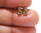 New 14k yellow gold 2 stone diamond stud Natural earrings .46ct I1 K cluster — photo 5