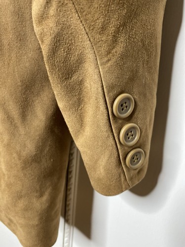 Roundtree Yorke Mens Sport Jacket Coat Blazer XL Beige 100% Goat Skin❤️ - Picture 10 of 19