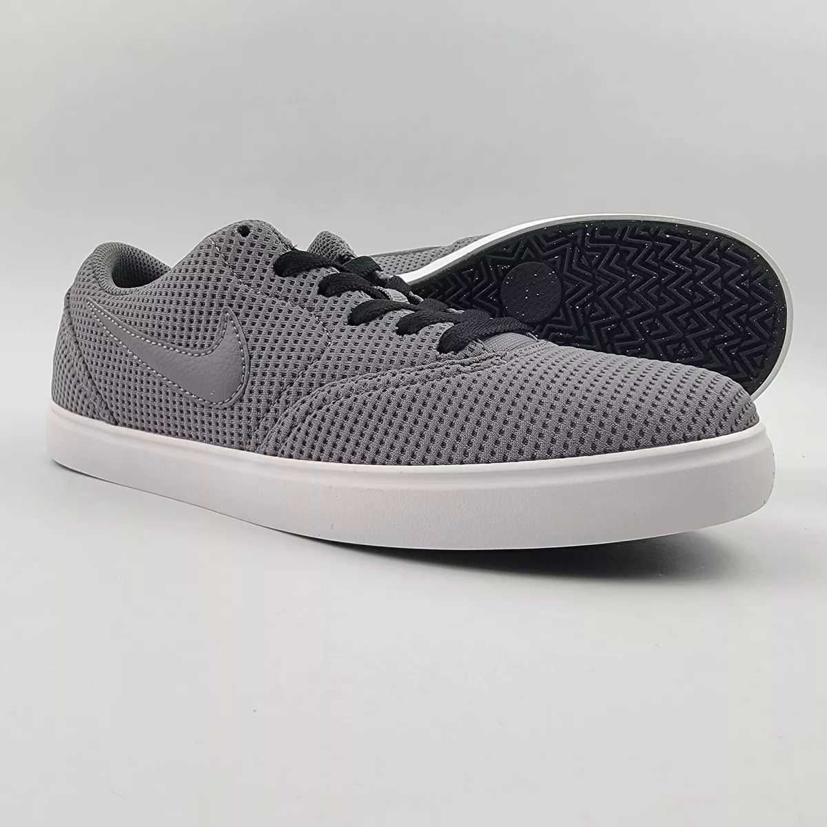Nike SB Check Canvas GS Skateboarding Shoes Grey 905373 012 Size