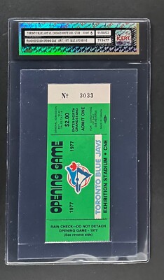ブルージェイズ50周年記念 非売品1977年 開幕戦チケット 1977 Toronto Blue Jays Inaugural Season Green Ticket Baseball MLB