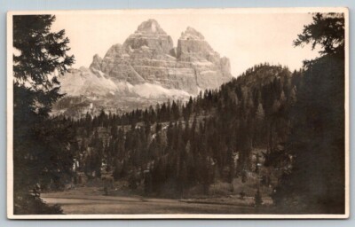 RPPC  Italy  Tre Cime di lavaredo  Postcard