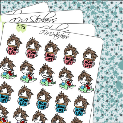 Mom's Life Hand Drawn Planner Stickers Organizer Journal
