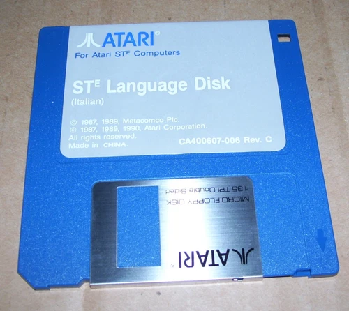 NEW Atari 520 1040 STE Computer Language Disk Italian Language CA400607-006