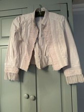 Divine Sportmax (maxmara) Cream Cotton Blazer Jacket Size 40/6/small