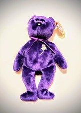 ULTRA RARE princess Diana 1997 Ty Beanie Babies Princess Bear Toy