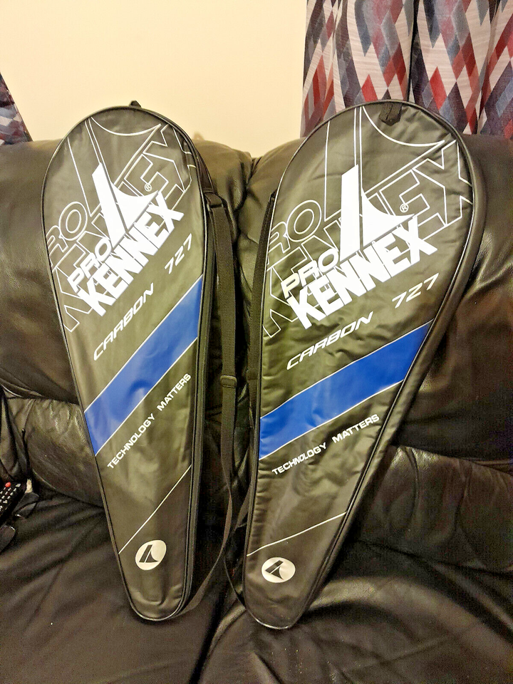 PAIR PRO KENNEX CARBON 727 BADMINTON RACKETS eBay