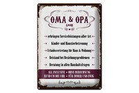 Blechschild Spruch 30X40 Cm Oma Und Opa Gmbh Deko Schild