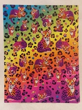 Vintage Lisa Frank Hunter Leopard Full Sticker Sheets Rare 1990 s371