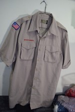 Boy Scout MENS L Official VENTED Uniform MICROFIBER Quick Dry SOFT Shirt