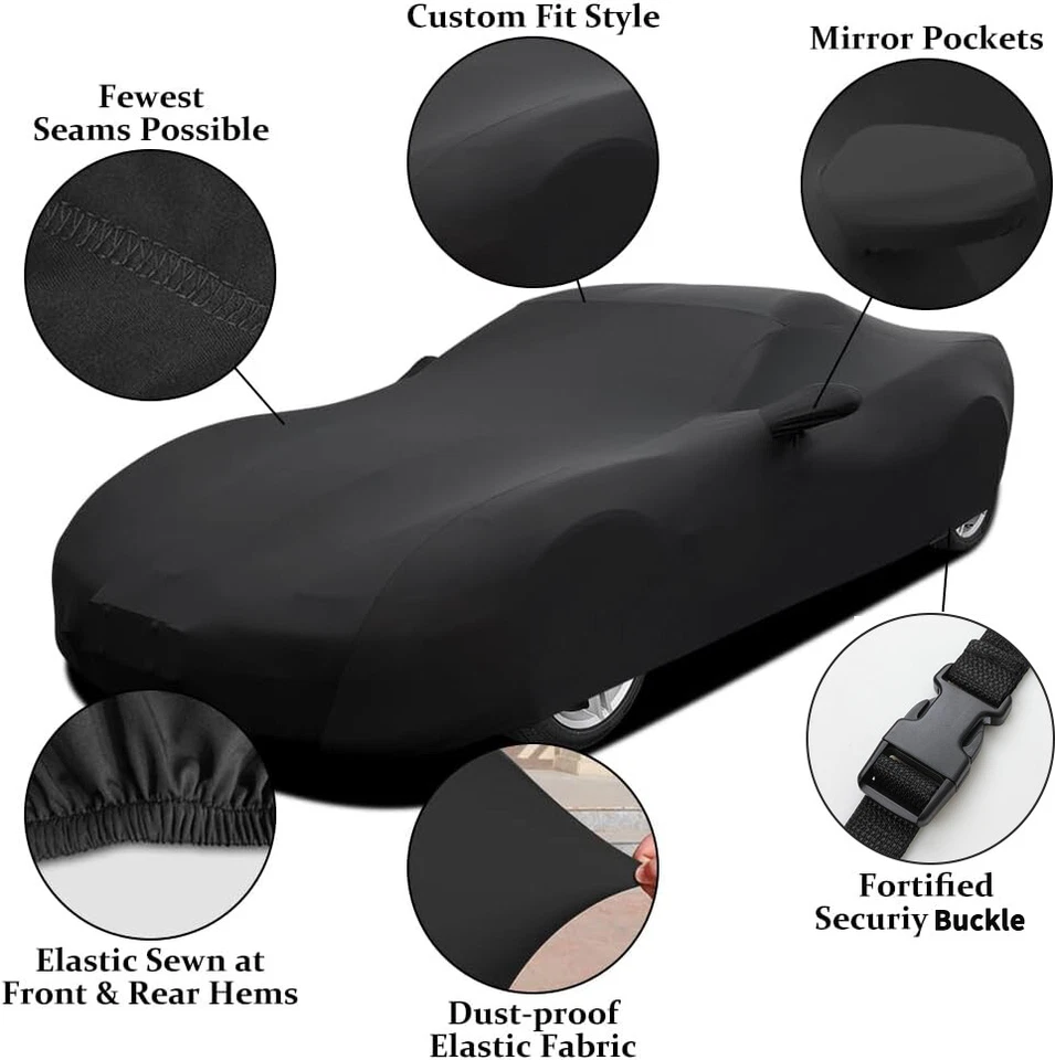 Cubierta completa para coche exterior interior satinado elástico impermeable para Mazda RX-7 RX-8 Foto 3 de 4